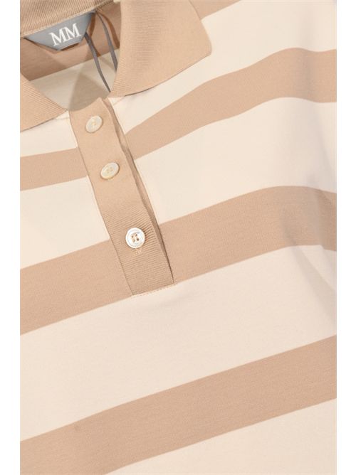 Polo MMLABETAIA in misto viscosa a righe Avorio MM Max Mara | 2616951017600003